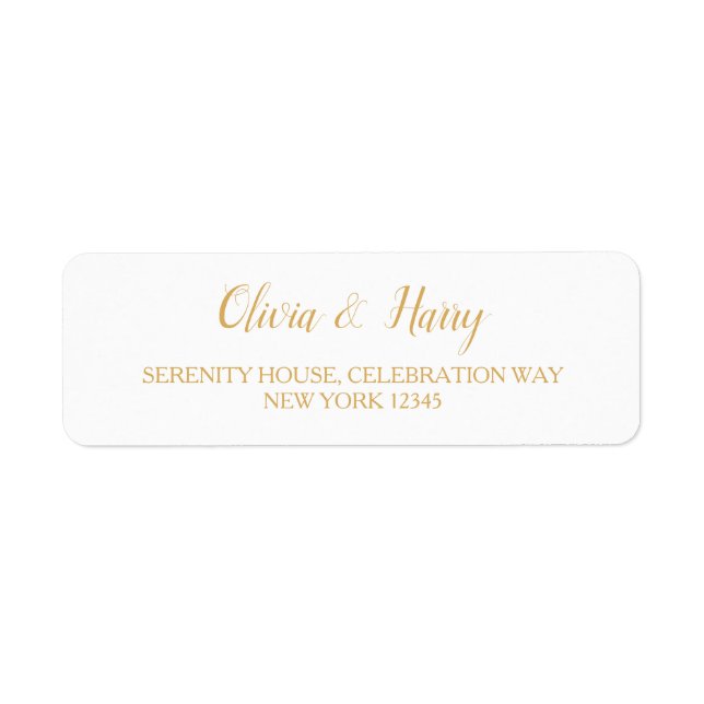 Elegant Modern Simple Wedding Return Address Label (Front)