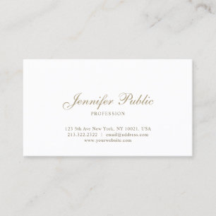 Elegant Modern Sleek Chic Graphic Design Plain Business Card