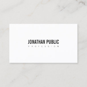 Elegant Modern Sleek Design Professional Plain Business Card