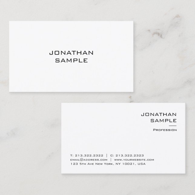 Elegant Modern Sleek Template Promotional Business Card (Front/Back)