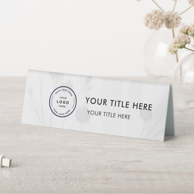 Elegant modern small business  Logo Table Tent (In SItu (Table))