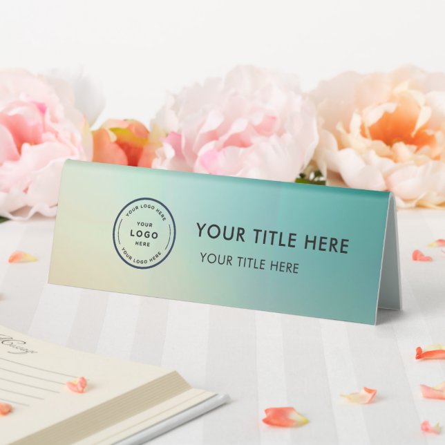 Elegant Modern Small Business  Logo Table Tent  (In SItu (Wedding))