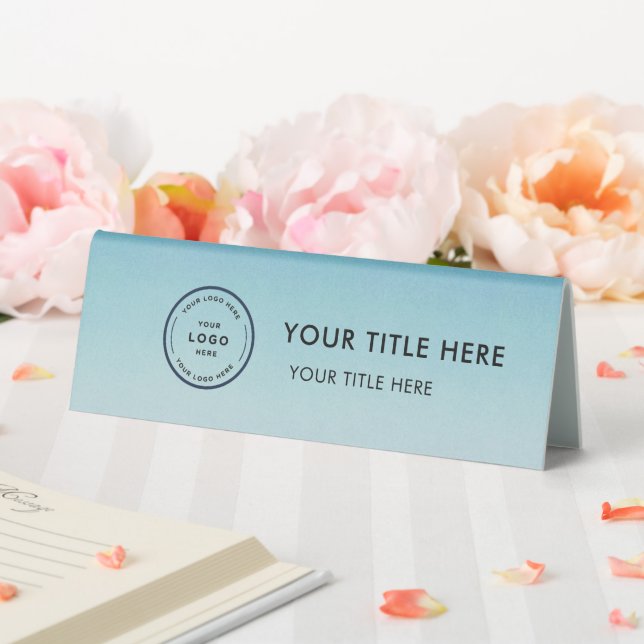 Elegant Modern Small Business  Logo Table Tent  (In SItu (Wedding))