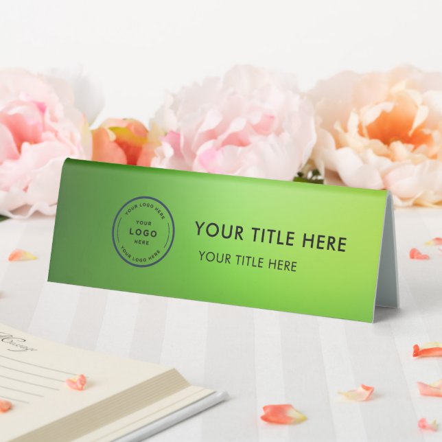 Elegant Modern Small Business  Logo Table Tent  (In SItu (Wedding))
