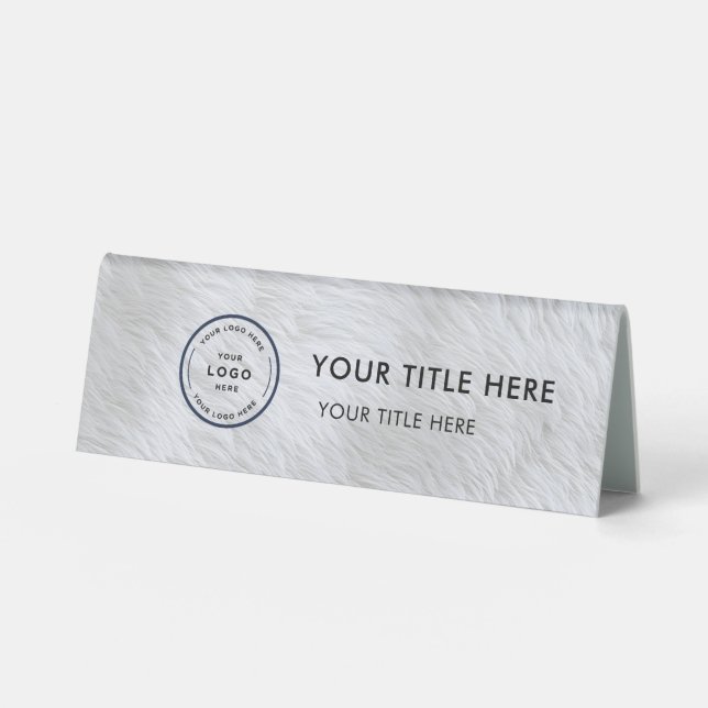 Elegant modern small business  Logo Table Tent  (Front)