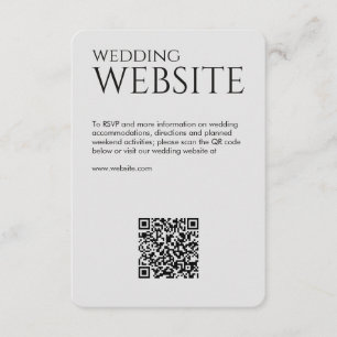 Elegant Modern Smoke Black Wedding Enclosure Card
