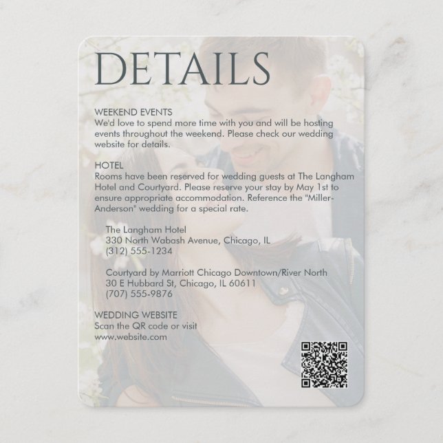 Elegant Modern Space Grey Details Enclosure Card (Front)