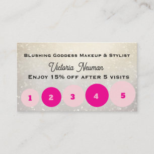 Elegant Modern Sparkly Feminine Business Loyalty Card