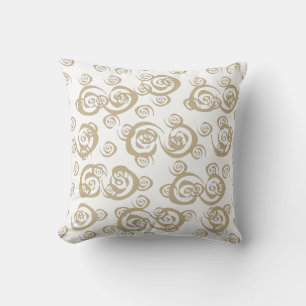 elegant modern spirals patterns cushion