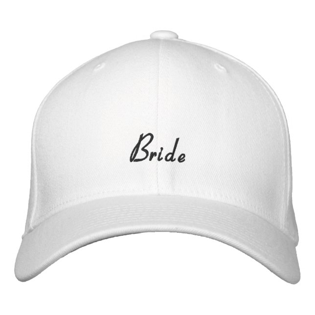 Elegant Modern Sporty Bride Bachelorette Embroidered Hat (Front)