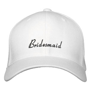 Elegant Modern Sporty Bridesmaid Bachelorette Embroidered Hat