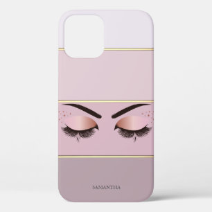 Elegant Modern Striped,Lashes iPhone 12 Case
