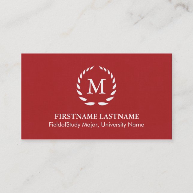 Elegant & Modern Student Business Cards (Front)