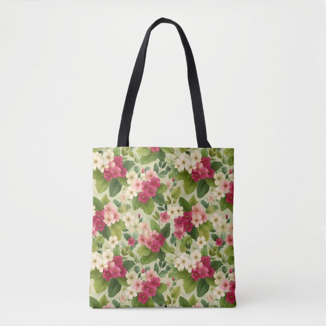 Elegant Modern Stylish Botanical Wildflower  Tote Bag (Front)