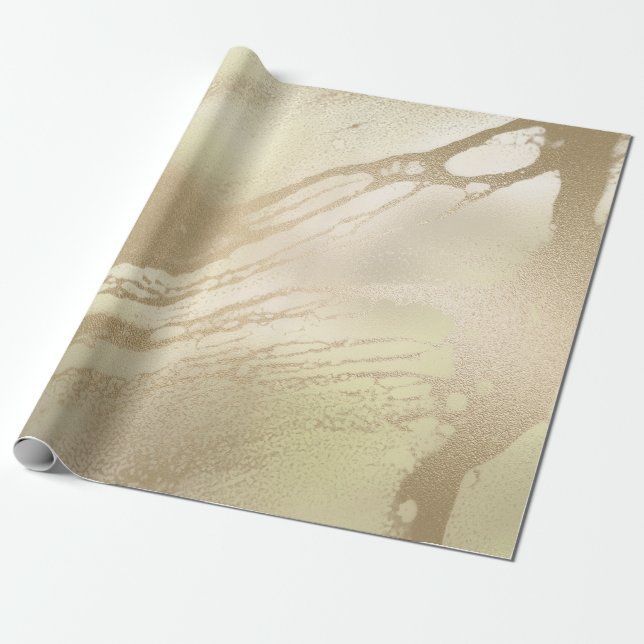 Elegant modern stylish copper rose gold marble wrapping paper (Unrolled)
