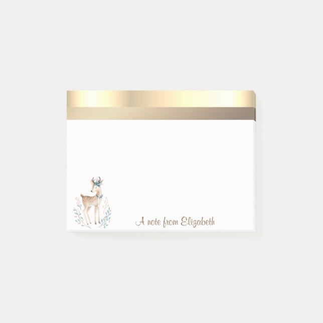 Elegant Modern Stylish Deer  Post-it Notes (Front)