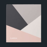 Elegant modern stylish geometric color block notepad<br><div class="desc">Minimalist and colorful geometric design.</div>