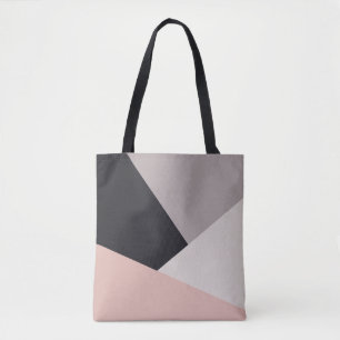 Elegant modern stylish geometric colour block tote bag