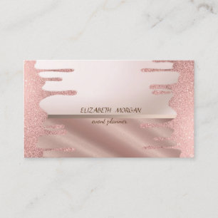 Elegant Modern Stylish, Glitter Drops Business Card