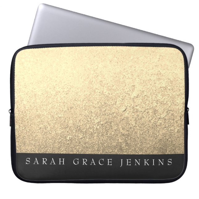 Elegant Modern Stylish Personalised Laptop Sleeve (Front)