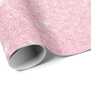 Elegant modern stylish pink rose gold glitter wrapping paper
