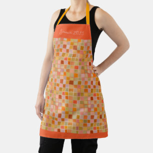 Elegant modern summer pattern golden hues apron