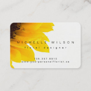 Elegant Modern Sunflower Business Card