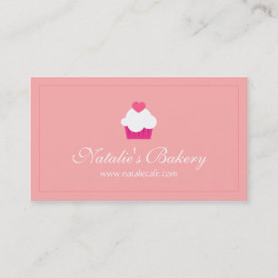 Elegant, Modern, Sweet Cupcake, Bakery Business Card