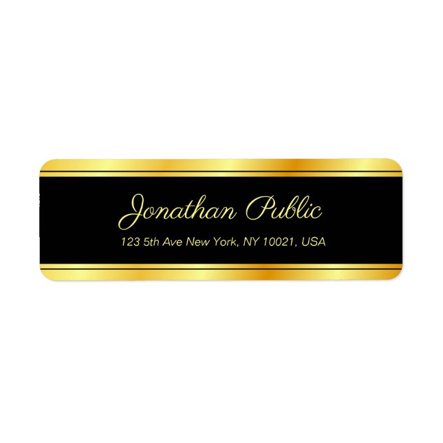 Elegant Modern Template Handwritten Script Gold (Front)