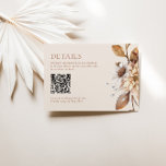 Elegant Modern Terracotta Floral Boho Fall QR Code Enclosure Card<br><div class="desc">The Elegant Modern Terracotta Floral Boho Fall QR Code Enclosure Card is a versatile and sophisticated accessory that combines elegance, modernity, and bohemian flair. Featuring a stunning terracotta floral pattern, this card adds a touch of natural beauty to any event. The QR code allows guests to access additional information conveniently....</div>