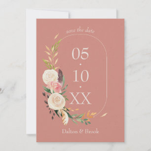 Elegant & Modern Terracotta Wedding Save the Date