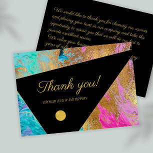 Elegant modern thank you business customer note