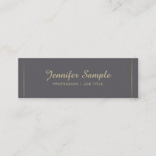 Elegant Modern Trendy Design Brown Gold Luxury Mini Business Card