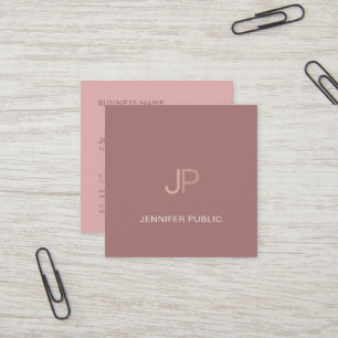 Elegant Modern Trendy Design Monogram Plain Luxury Square Business Card