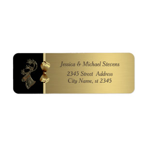 Elegant modern trendy gold holiday reindeer