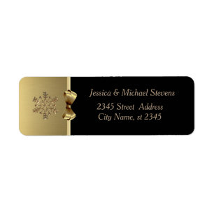 Elegant modern trendy gold holiday snowflake