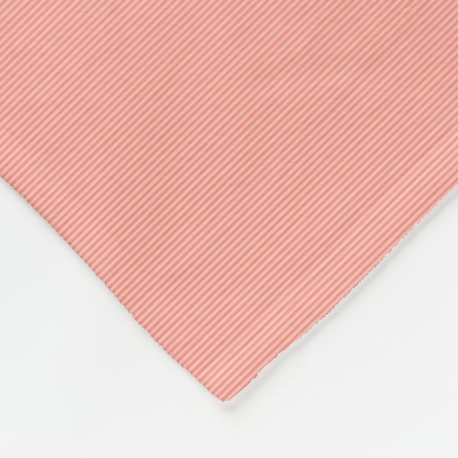 Elegant Modern Trendy Peach Tones Stripes Small Fleece Blanket (Corner)