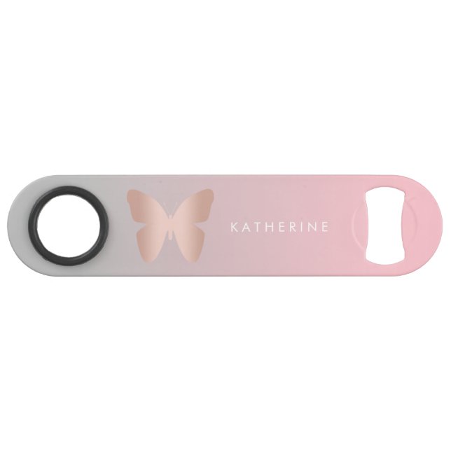 Elegant modern trendy rose gold butterfly (Front (Horizontal))