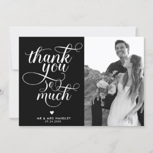 Elegant Modern Typography Wedding Thank You Cards