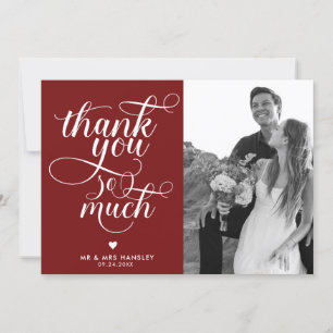 Elegant Modern Typography Wedding Thank You Cards