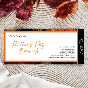 Elegant modern unique simple mother's day brunch invitation