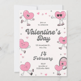 Elegant Modern Valentine's Day Party Invitation