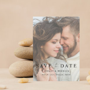 Elegant Modern Vellum Overlay 2 Photo Wedding Save The Date
