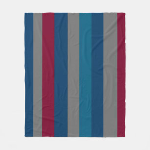Elegant modern vertical lines pattern fleece blanket
