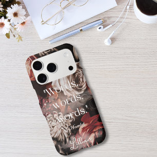 Elegant Modern Vintage Baroque Floral Quote iPhone 16 Pro Case