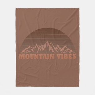 Elegant modern vintage mountain vibes hiking lover fleece blanket