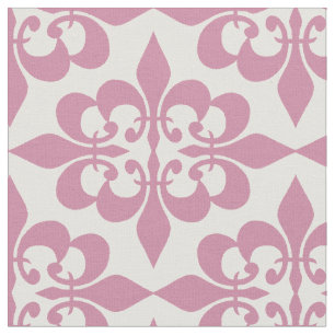 Elegant Modern Vintage Pink Dusty Rose Damask  Fabric