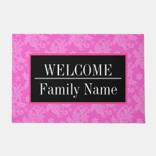 Elegant Modern Vintage Trendy Floral Doormat