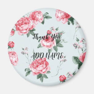 Elegant Modern Vintage Trendy Floral Magnet