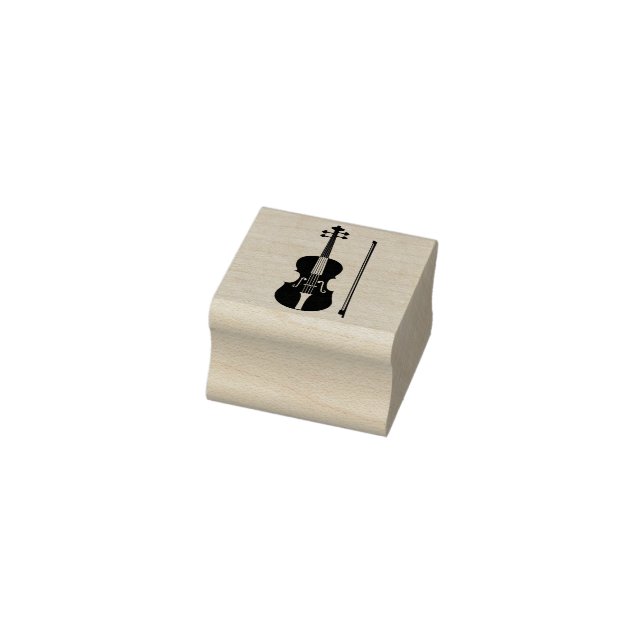  Elegant Modern Violin Cool Classic Festival Music Rubber Stamp (Stamp)
